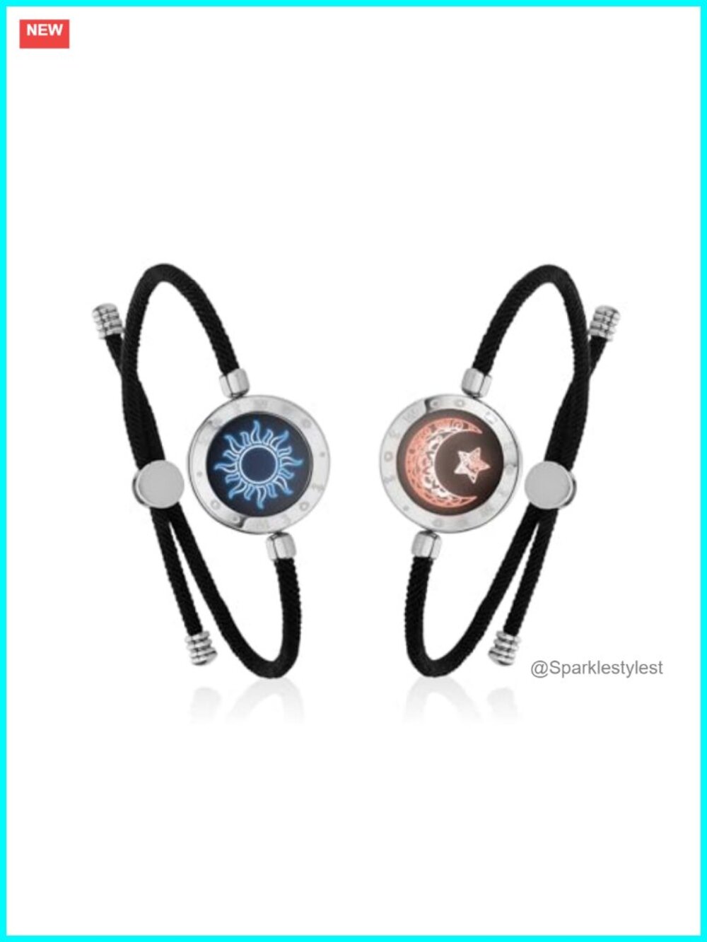 Smart Long Distance Touch Bracelets Sun Moon Adjustable Wristband